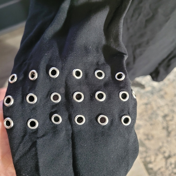 Express Grommet Embellished Black Shift Dress. Medium - Picture 5 of 5